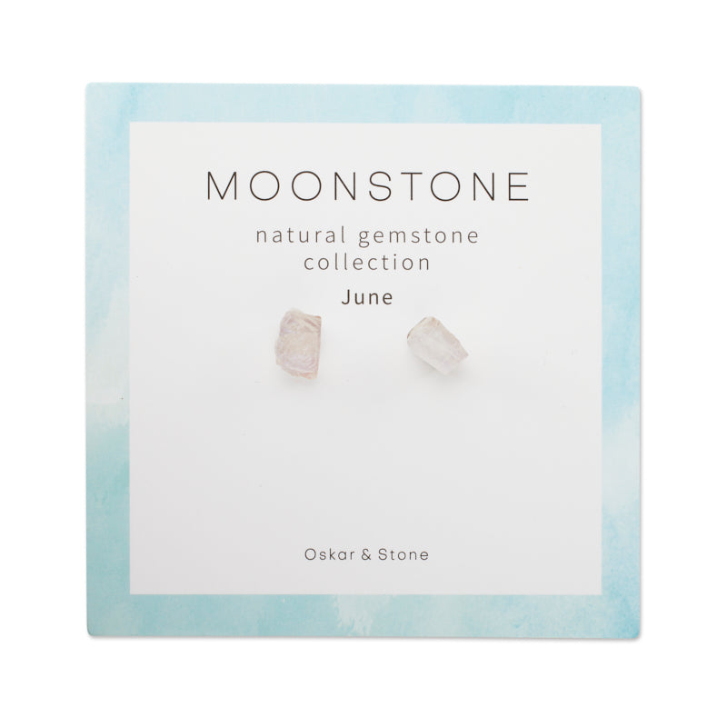 Moonstone Birthstone Stud Earrings - June