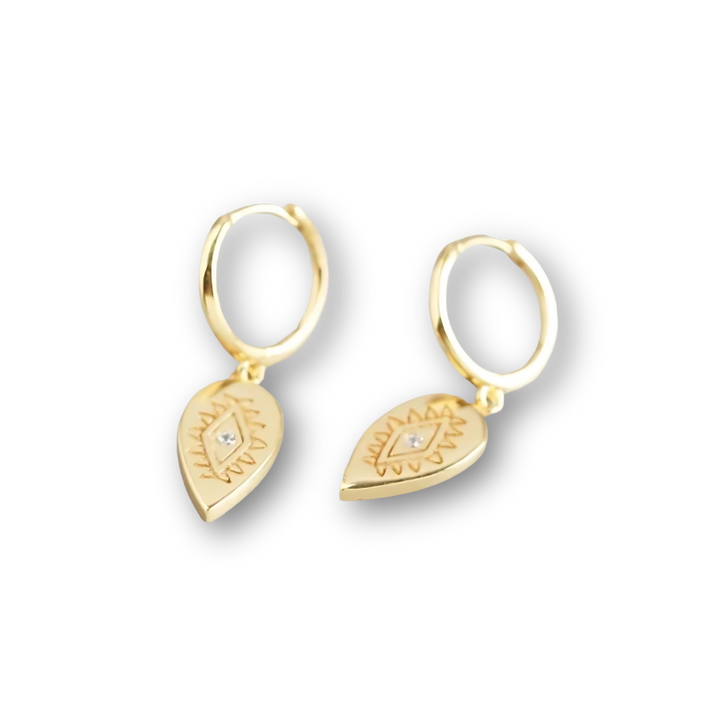 Leaf Hoop Earrings - La La